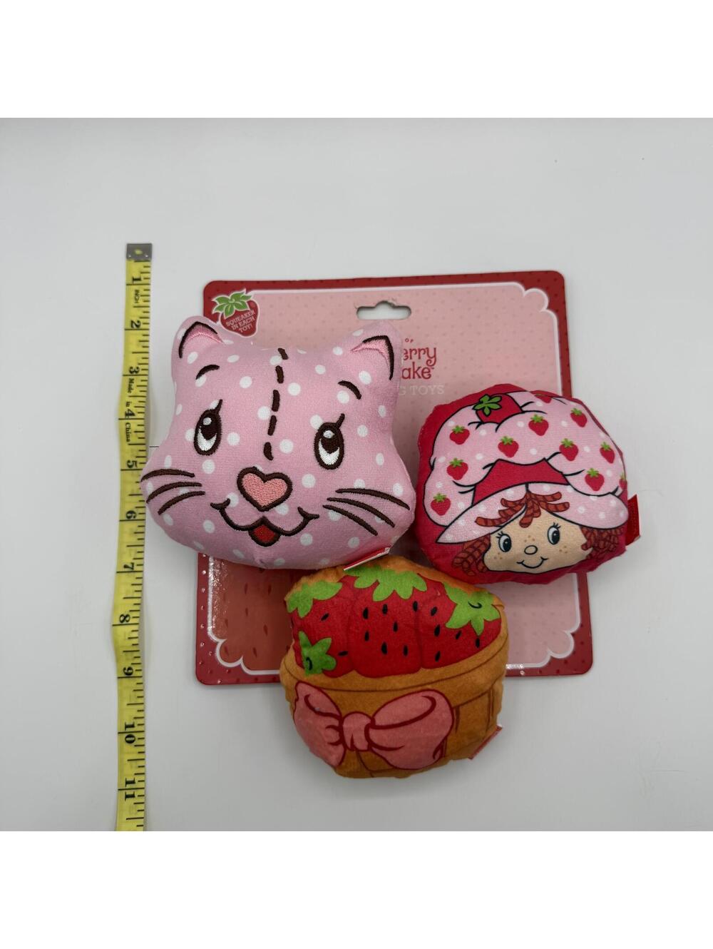 Strawberry Shortcake 3 Pack Dog Toys Stuffed With Squeaker New With Tags - Picture 9 of 9